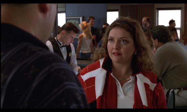 janice in red black white