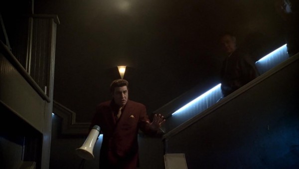 Silvio with bullhorn